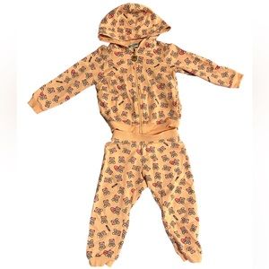 Moschino Kids- pink teddy bear motif tracksuit - 12/18 months